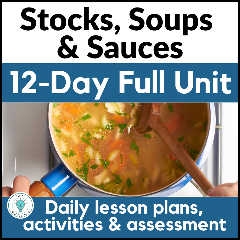 soups lesson and mother sauces activity